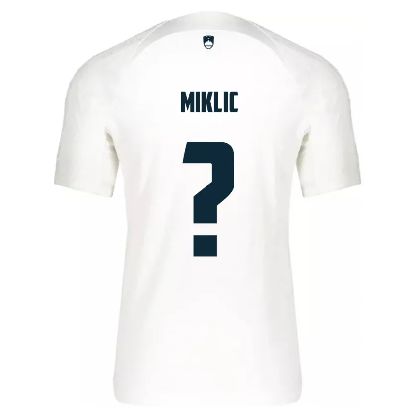 Danxen Dame Slovenia Andraz Miklic #0 Hvit Hjemmetrøye Drakt Trøye 24-26 Skjorter T-Skjorte