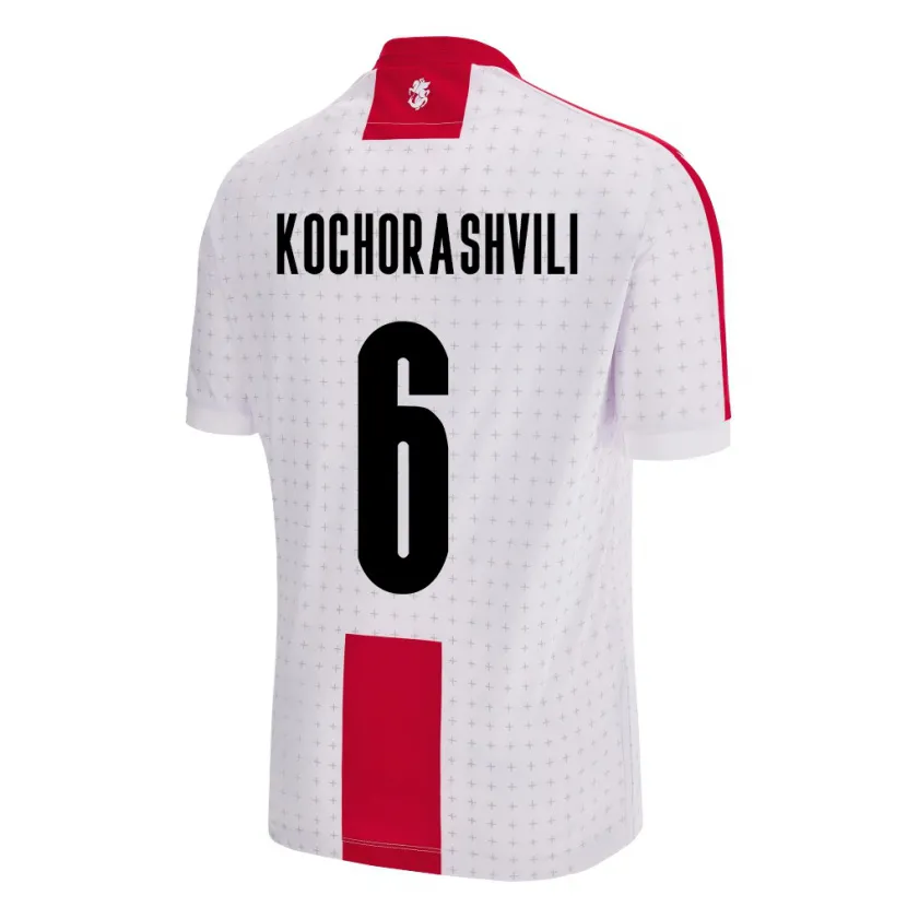 Danxen Dame Georgia Giorgi Kochorashvili #6 Hvit Hjemmetrøye Drakt Trøye 24-26 Skjorter T-Skjorte