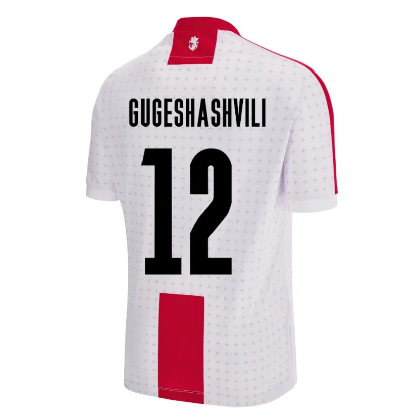 Danxen Dame Georgia Luka Gugeshashvili #12 Hvit Hjemmetrøye Drakt Trøye 24-26 Skjorter T-Skjorte