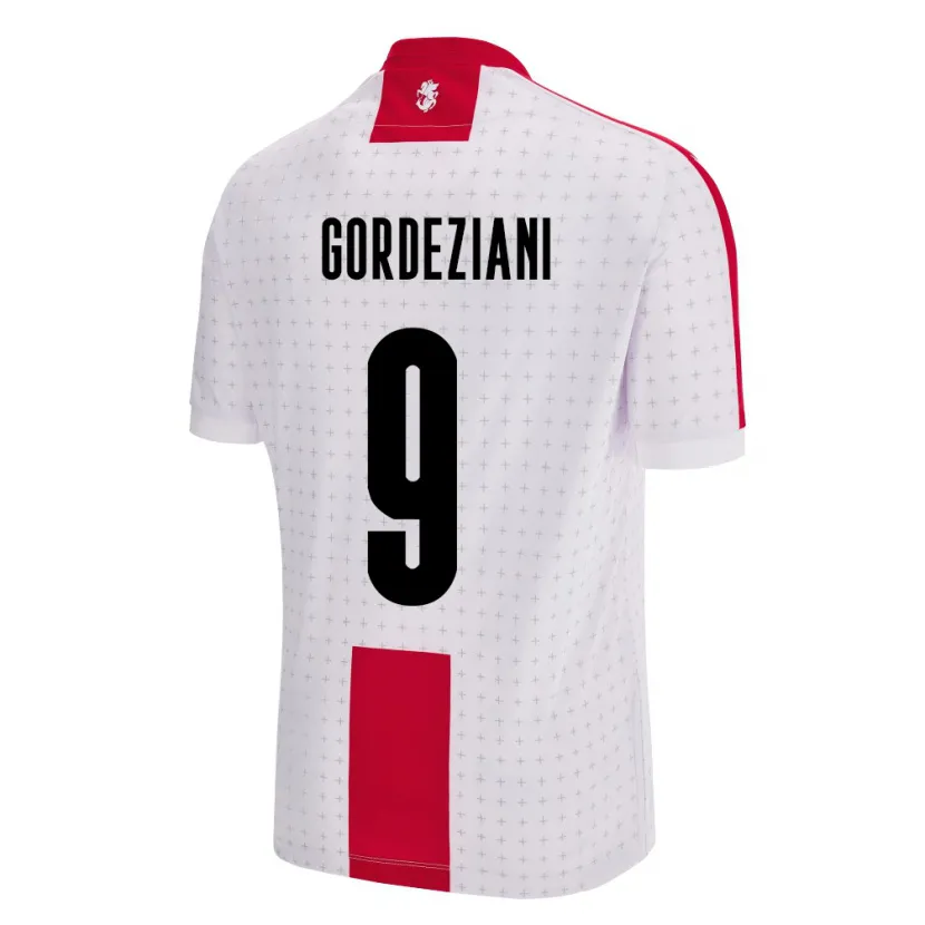 Danxen Dame Georgia Vasilios Gordeziani #9 Hvit Hjemmetrøye Drakt Trøye 24-26 Skjorter T-Skjorte
