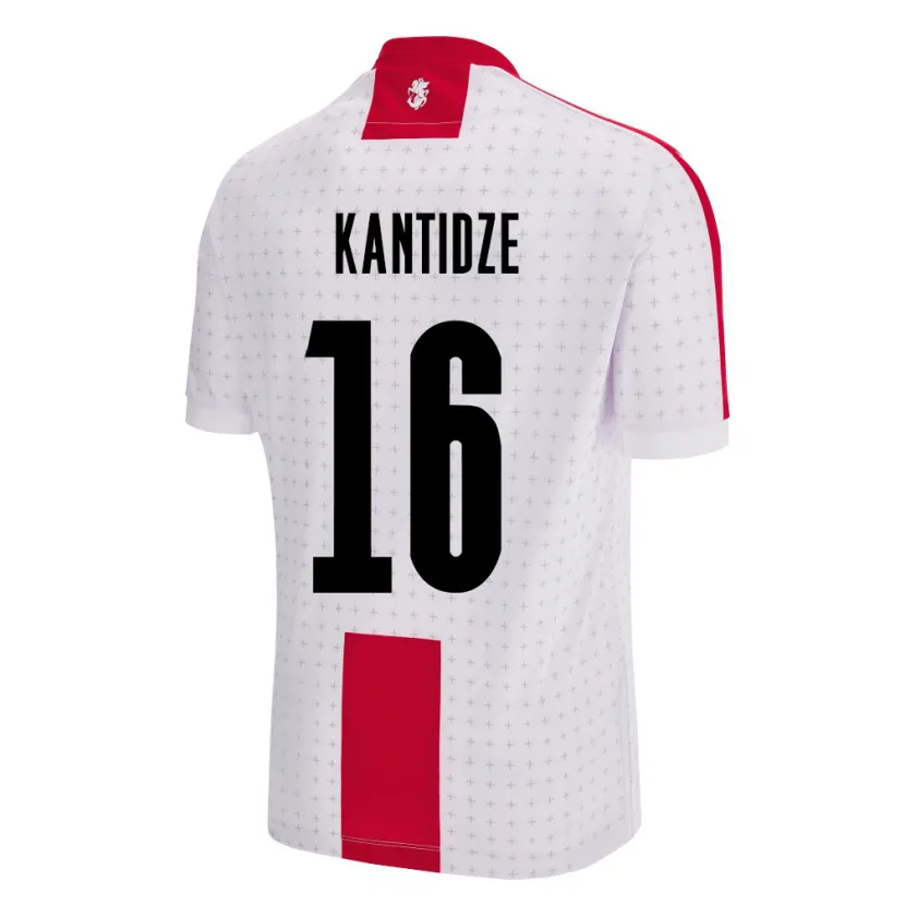 Danxen Dame Georgia Nikoloz Kantidze #16 Hvit Hjemmetrøye Drakt Trøye 24-26 Skjorter T-Skjorte