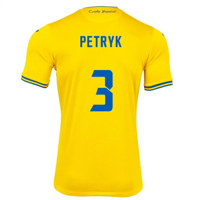 Danxen Dame Ukraina Anna Petryk #3 Gul Hjemmetrøye Drakt Trøye 24-26 Skjorter T-Skjorte