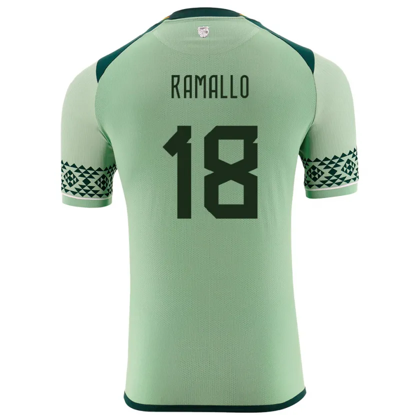 Danxen Dame Bolivia Rodrigo Ramallo #18 Lysegrønn Hjemmetrøye Drakt Trøye 24-26 Skjorter T-Skjorte