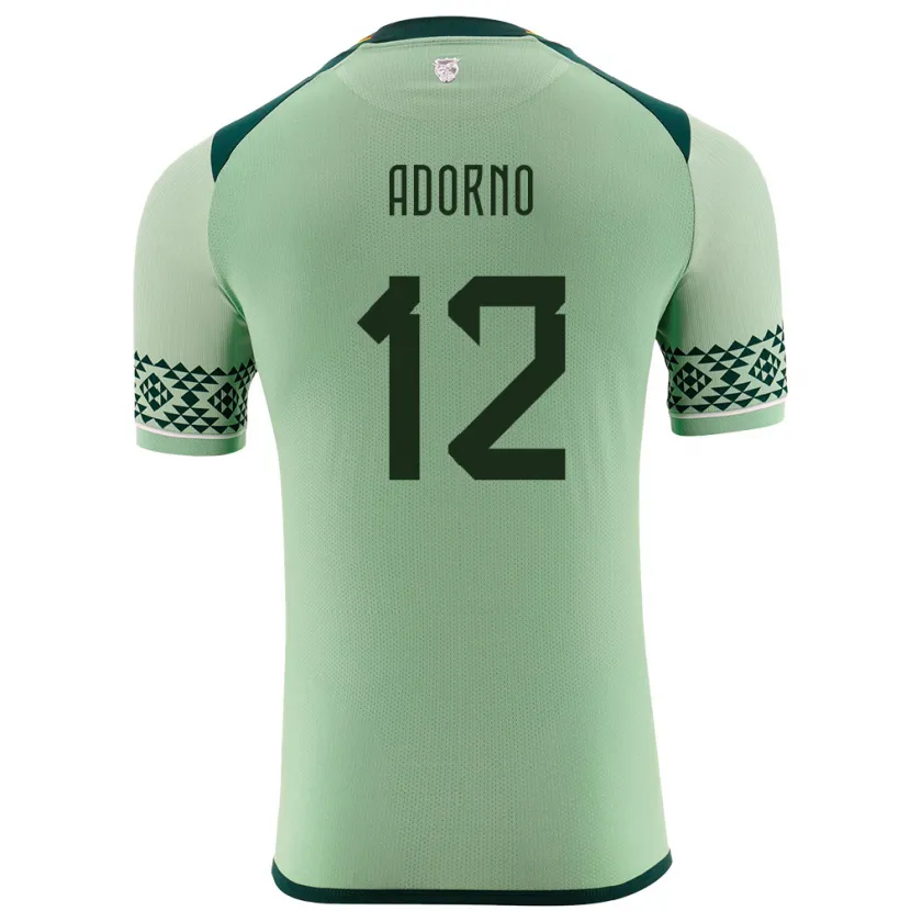 Danxen Dame Bolivia Carlos Adorno #12 Lysegrønn Hjemmetrøye Drakt Trøye 24-26 Skjorter T-Skjorte