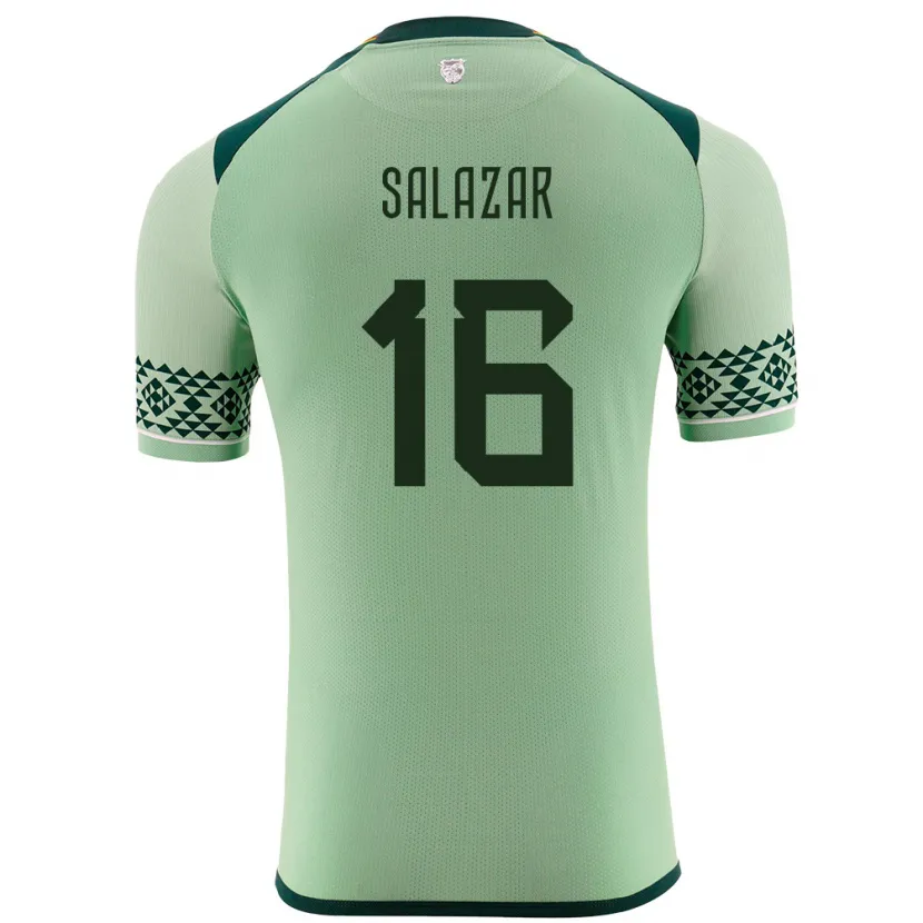 Danxen Dame Bolivia Marco Salazar #16 Lysegrønn Hjemmetrøye Drakt Trøye 24-26 Skjorter T-Skjorte