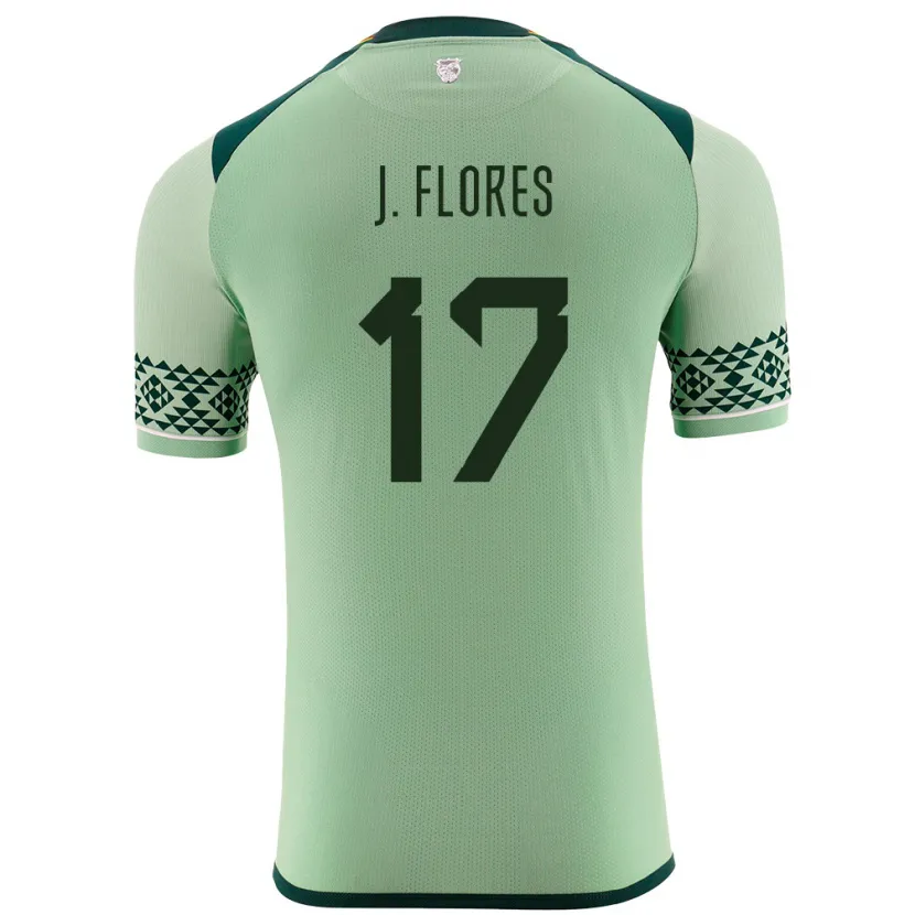 Danxen Dame Bolivia José Flores #17 Lysegrønn Hjemmetrøye Drakt Trøye 24-26 Skjorter T-Skjorte