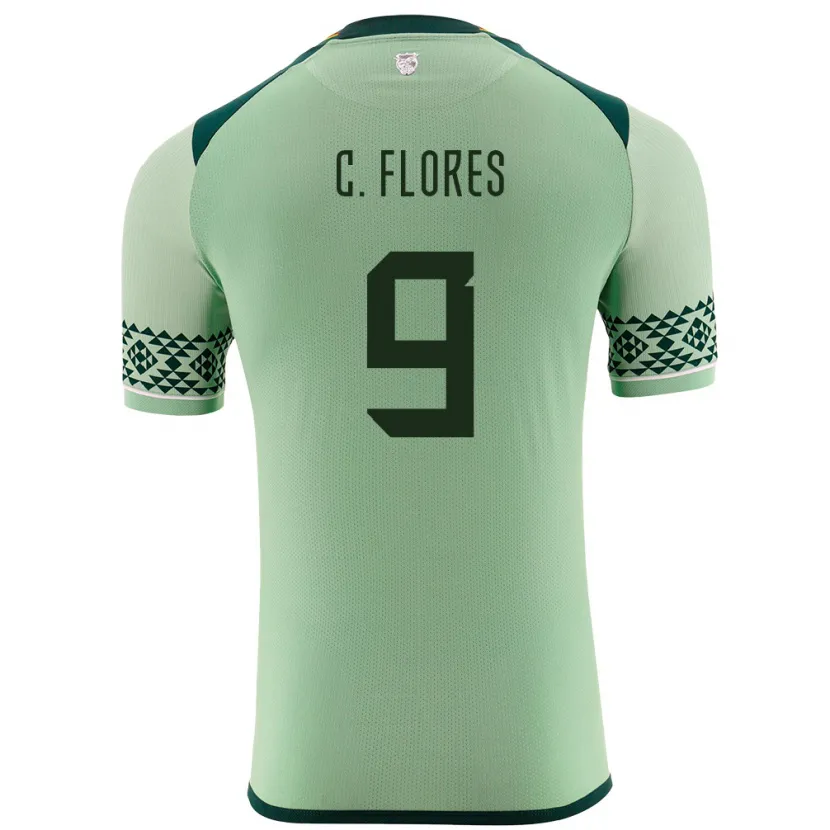 Danxen Dame Bolivia Cesar Flores #9 Lysegrønn Hjemmetrøye Drakt Trøye 24-26 Skjorter T-Skjorte