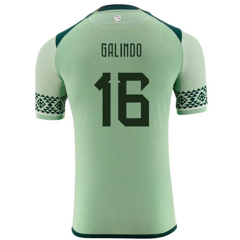 Danxen Dame Bolivia Matías Galindo #16 Lysegrønn Hjemmetrøye Drakt Trøye 24-26 Skjorter T-Skjorte