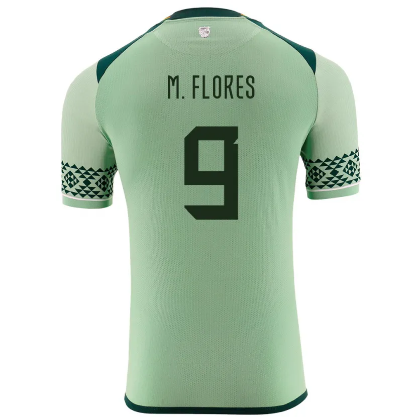 Danxen Dame Bolivia Marlene Flores #9 Lysegrønn Hjemmetrøye Drakt Trøye 24-26 Skjorter T-Skjorte