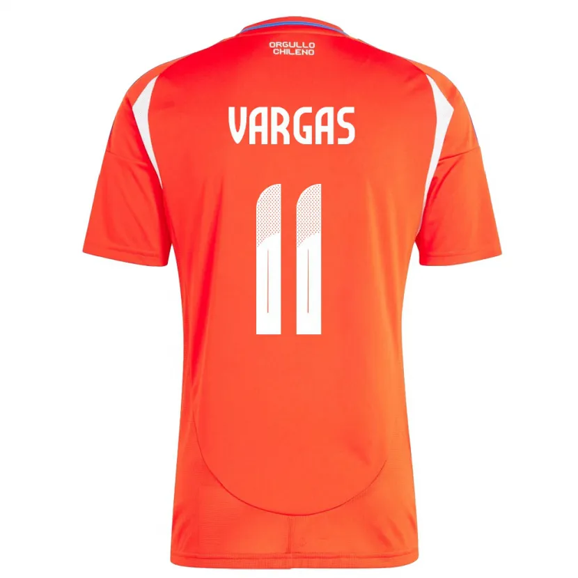 Danxen Dame Chile Eduardo Vargas #11 Rød Hjemmetrøye Drakt Trøye 24-26 Skjorter T-Skjorte