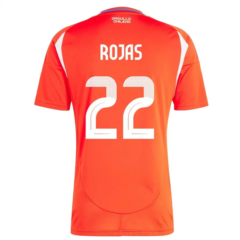 Danxen Dame Chile Jeyson Rojas #22 Rød Hjemmetrøye Drakt Trøye 24-26 Skjorter T-Skjorte