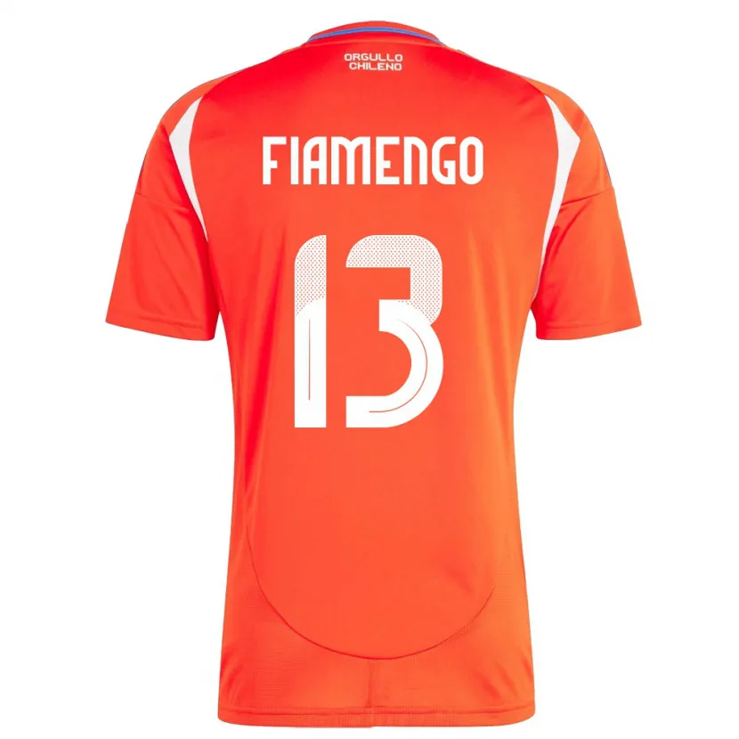 Danxen Dame Chile Darko Fiamengo #13 Rød Hjemmetrøye Drakt Trøye 24-26 Skjorter T-Skjorte