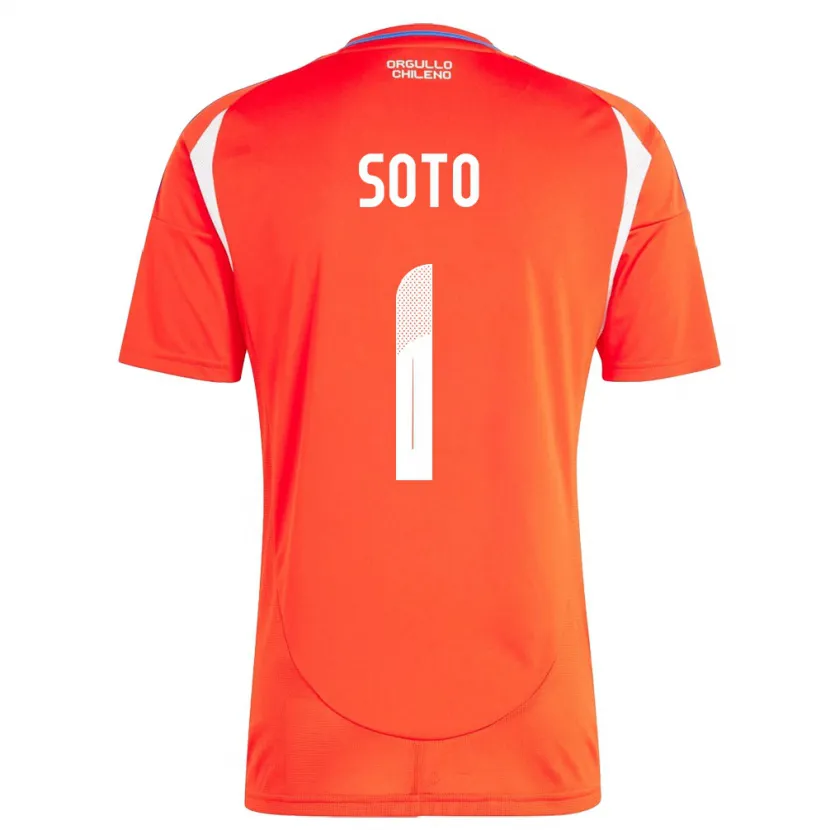 Danxen Dame Chile Fernando Soto #1 Rød Hjemmetrøye Drakt Trøye 24-26 Skjorter T-Skjorte