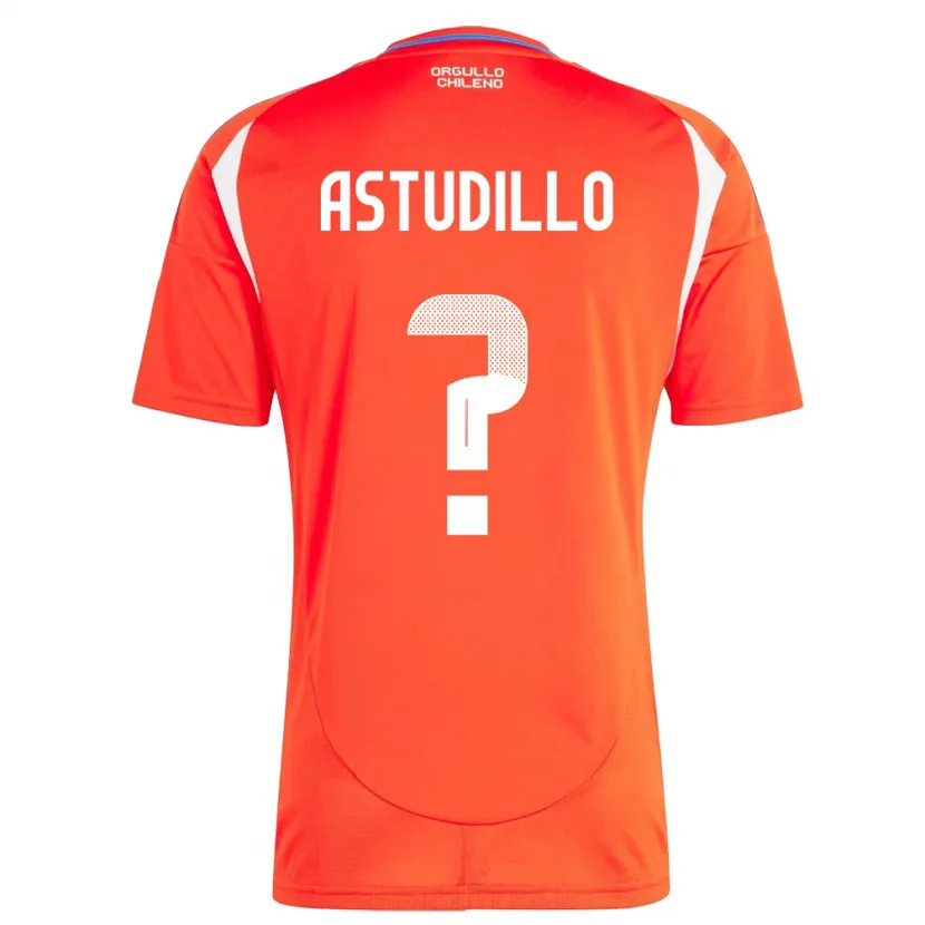 Danxen Dame Chile Jerall Astudillo #0 Rød Hjemmetrøye Drakt Trøye 24-26 Skjorter T-Skjorte