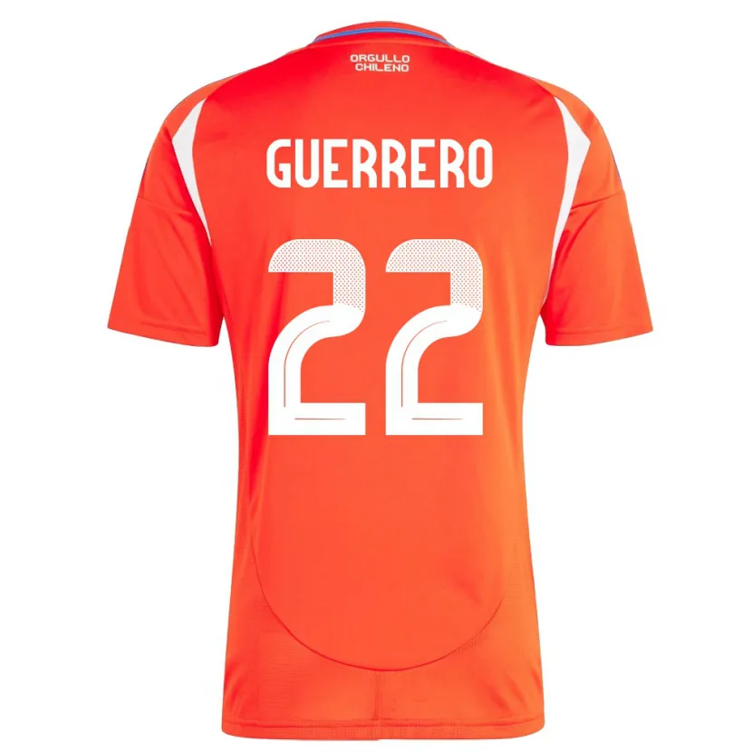 Danxen Dame Chile Kathalina Guerrero #22 Rød Hjemmetrøye Drakt Trøye 24-26 Skjorter T-Skjorte