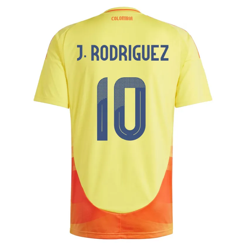 Danxen Dame Colombia James Rodríguez #10 Gul Hjemmetrøye Drakt Trøye 24-26 Skjorter T-Skjorte