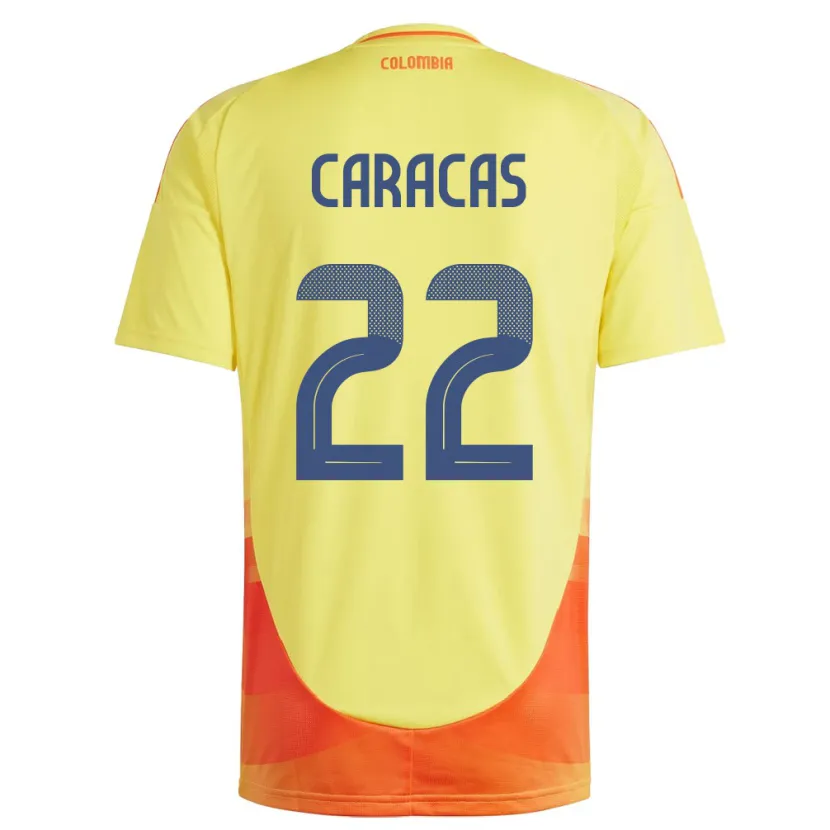 Danxen Dame Colombia Daniela Caracas #22 Gul Hjemmetrøye Drakt Trøye 24-26 Skjorter T-Skjorte