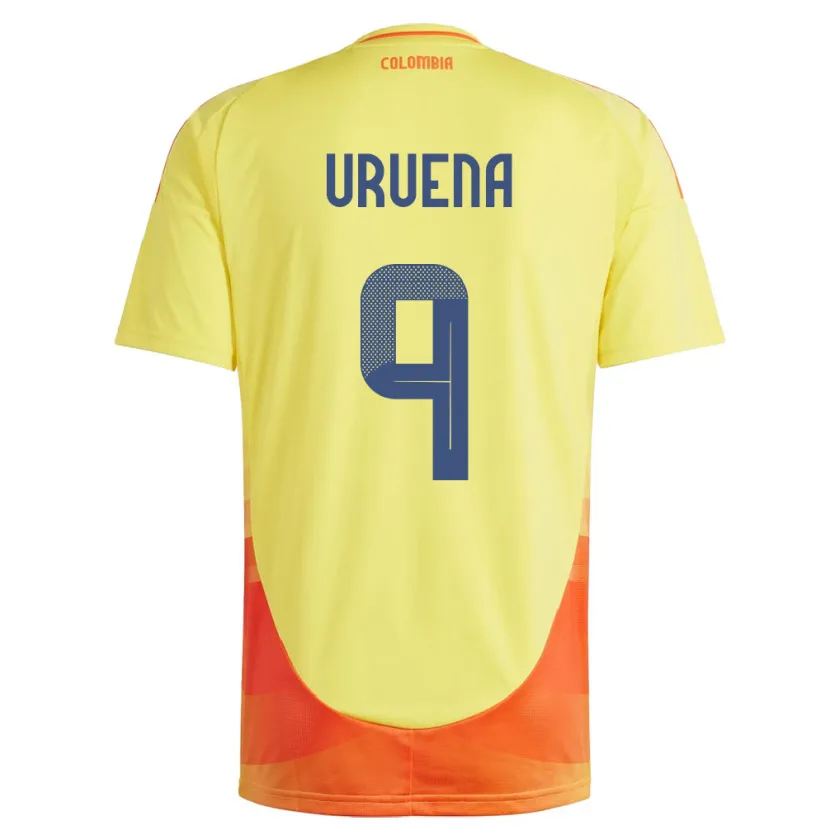Danxen Dame Colombia Gabriela Urueña #9 Gul Hjemmetrøye Drakt Trøye 24-26 Skjorter T-Skjorte