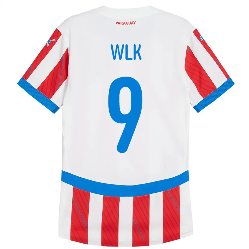 Danxen Dame Paraguay Allan Wlk #9 Hvit Rød Hjemmetrøye Drakt Trøye 24-26 Skjorter T-Skjorte