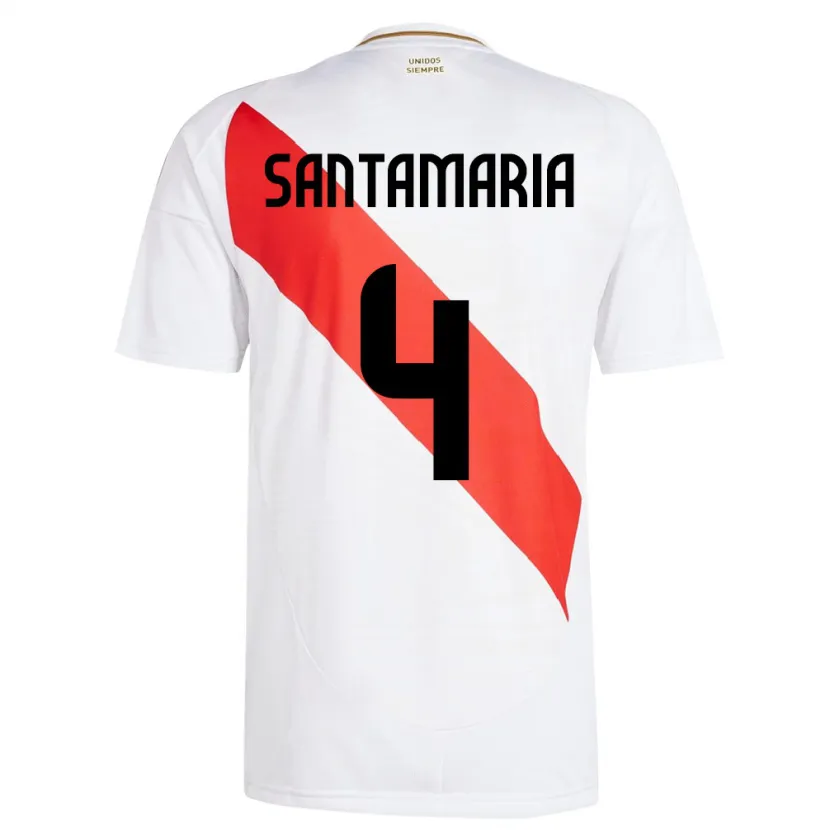 Danxen Dame Peru Anderson Santamaría #4 Hvit Hjemmetrøye Drakt Trøye 24-26 Skjorter T-Skjorte