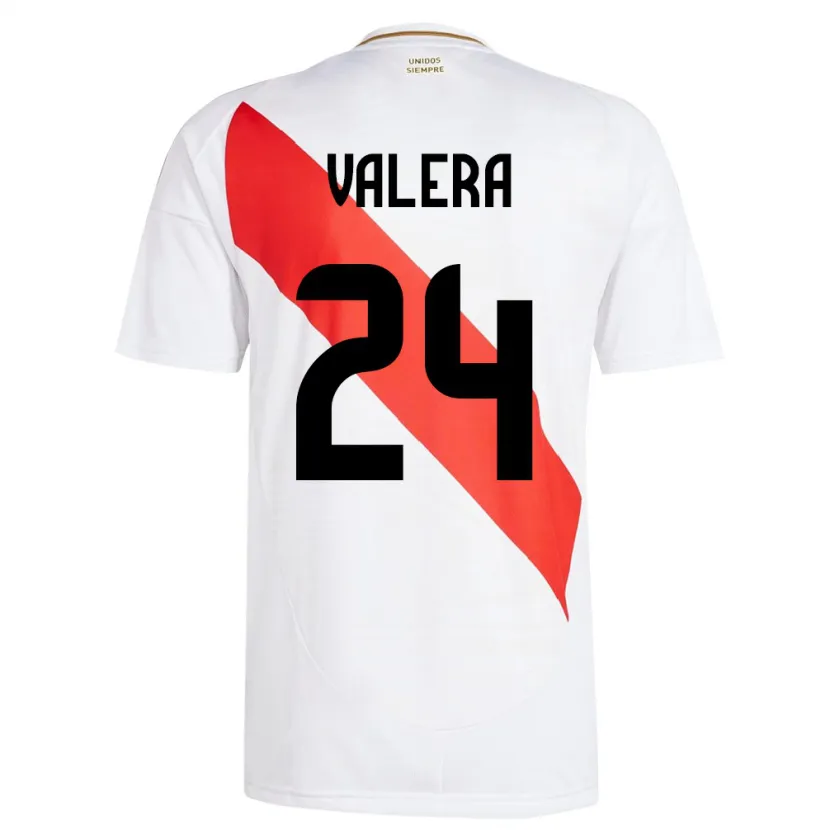 Danxen Dame Peru Álex Valera #24 Hvit Hjemmetrøye Drakt Trøye 24-26 Skjorter T-Skjorte