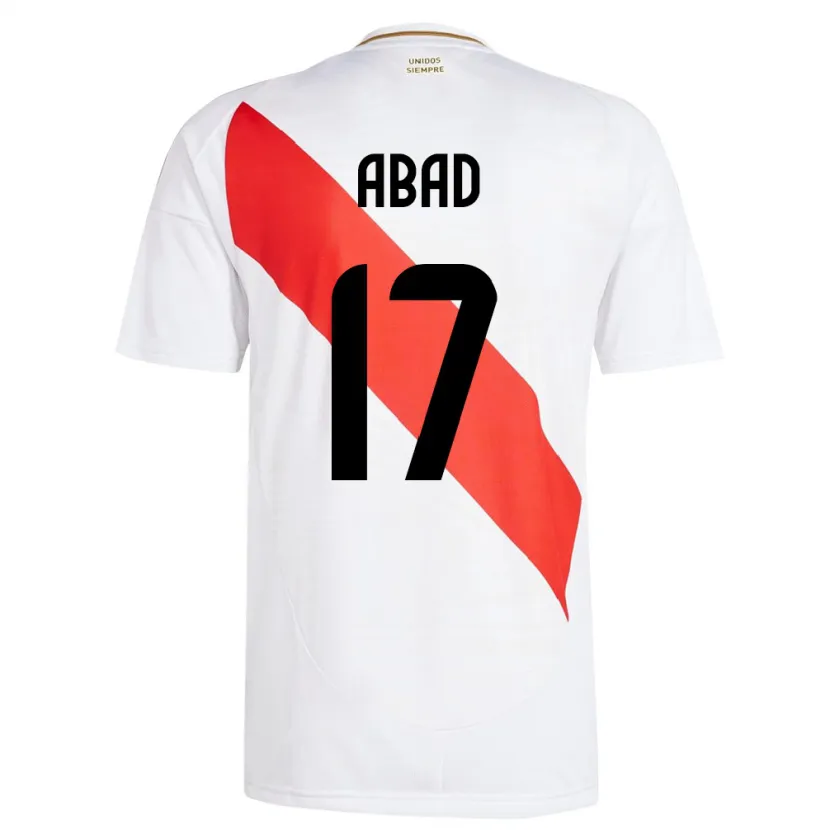 Danxen Dame Peru Kelvin Abad #17 Hvit Hjemmetrøye Drakt Trøye 24-26 Skjorter T-Skjorte