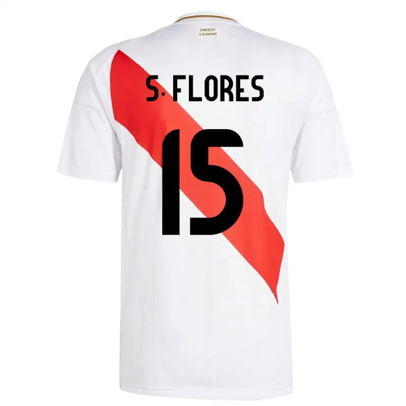 Danxen Dame Peru Scarleth Flores #15 Hvit Hjemmetrøye Drakt Trøye 24-26 Skjorter T-Skjorte