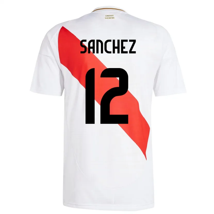 Danxen Dame Peru Maryory Sánchez #12 Hvit Hjemmetrøye Drakt Trøye 24-26 Skjorter T-Skjorte