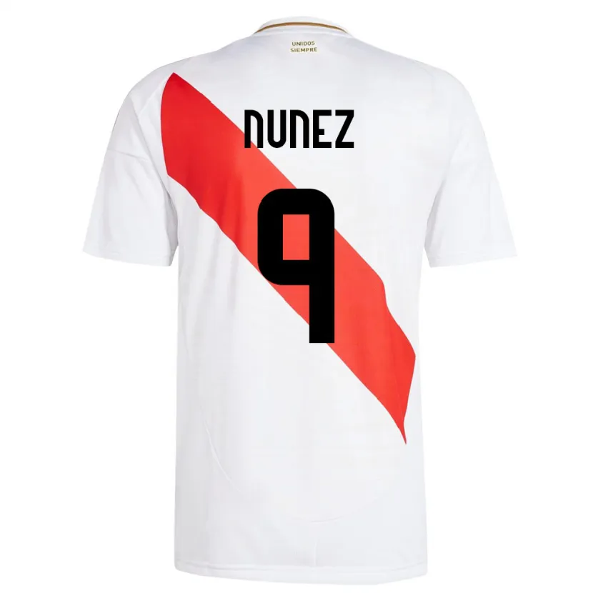 Danxen Dame Peru Pierina Núñez #9 Hvit Hjemmetrøye Drakt Trøye 24-26 Skjorter T-Skjorte