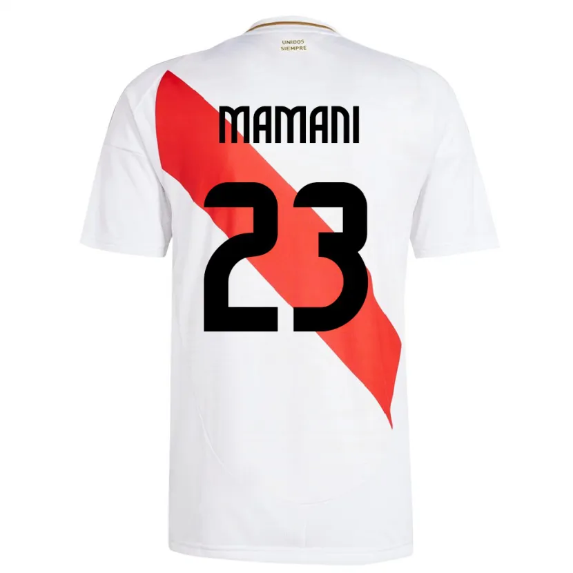 Danxen Dame Peru Julia Mamani #23 Hvit Hjemmetrøye Drakt Trøye 24-26 Skjorter T-Skjorte