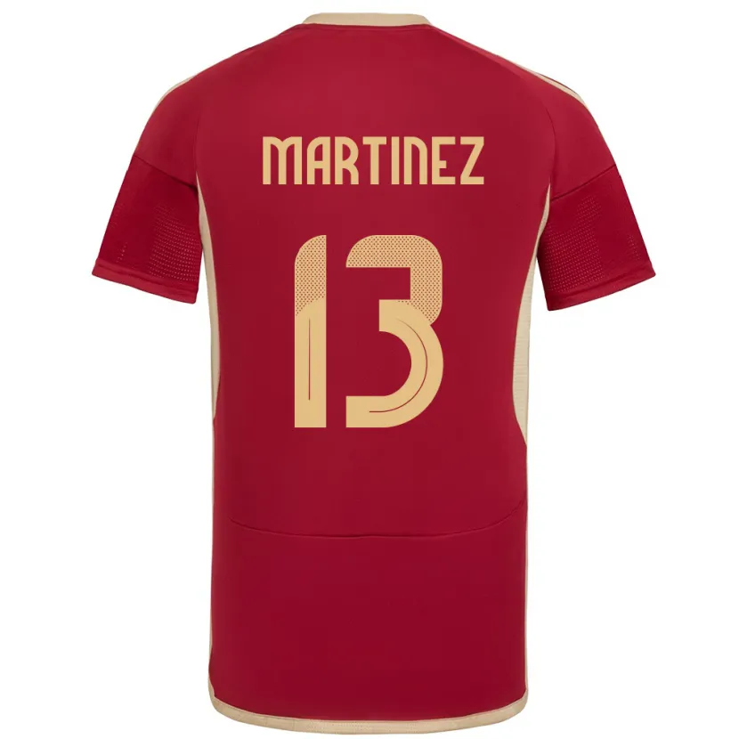 Danxen Dame Venezuela José Martínez #13 Burgunder Hjemmetrøye Drakt Trøye 24-26 Skjorter T-Skjorte