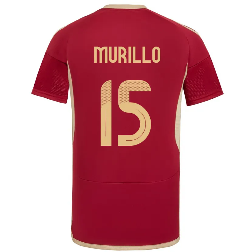 Danxen Dame Venezuela Jhon Murillo #15 Burgunder Hjemmetrøye Drakt Trøye 24-26 Skjorter T-Skjorte