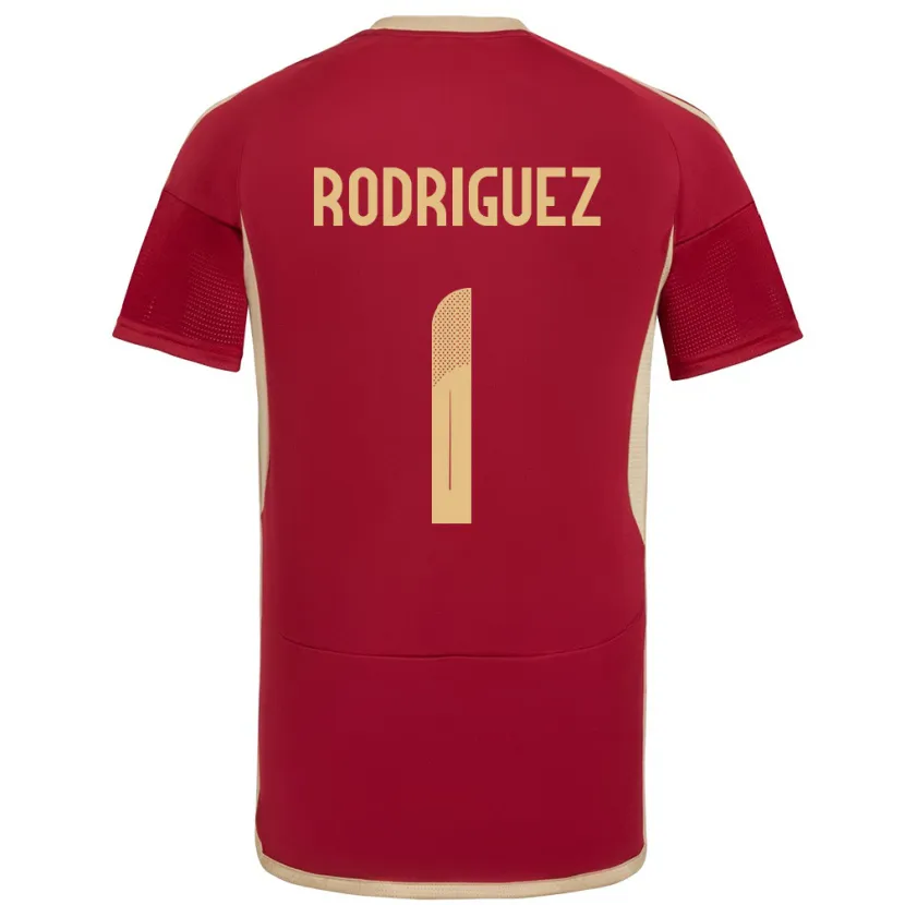 Danxen Dame Venezuela Samuel Rodriguez #1 Burgunder Hjemmetrøye Drakt Trøye 24-26 Skjorter T-Skjorte