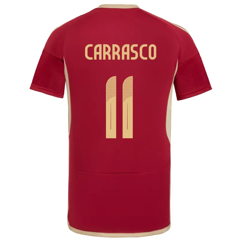 Danxen Dame Venezuela Raiderlin Carrasco #11 Burgunder Hjemmetrøye Drakt Trøye 24-26 Skjorter T-Skjorte