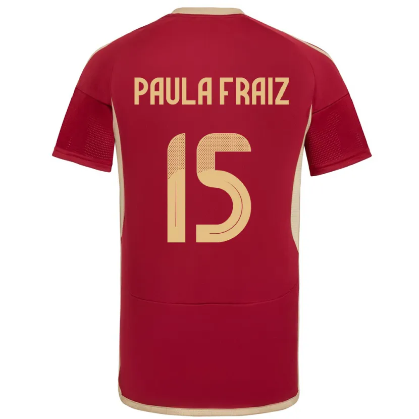 Danxen Dame Venezuela Ana Paula Fraiz #15 Burgunder Hjemmetrøye Drakt Trøye 24-26 Skjorter T-Skjorte