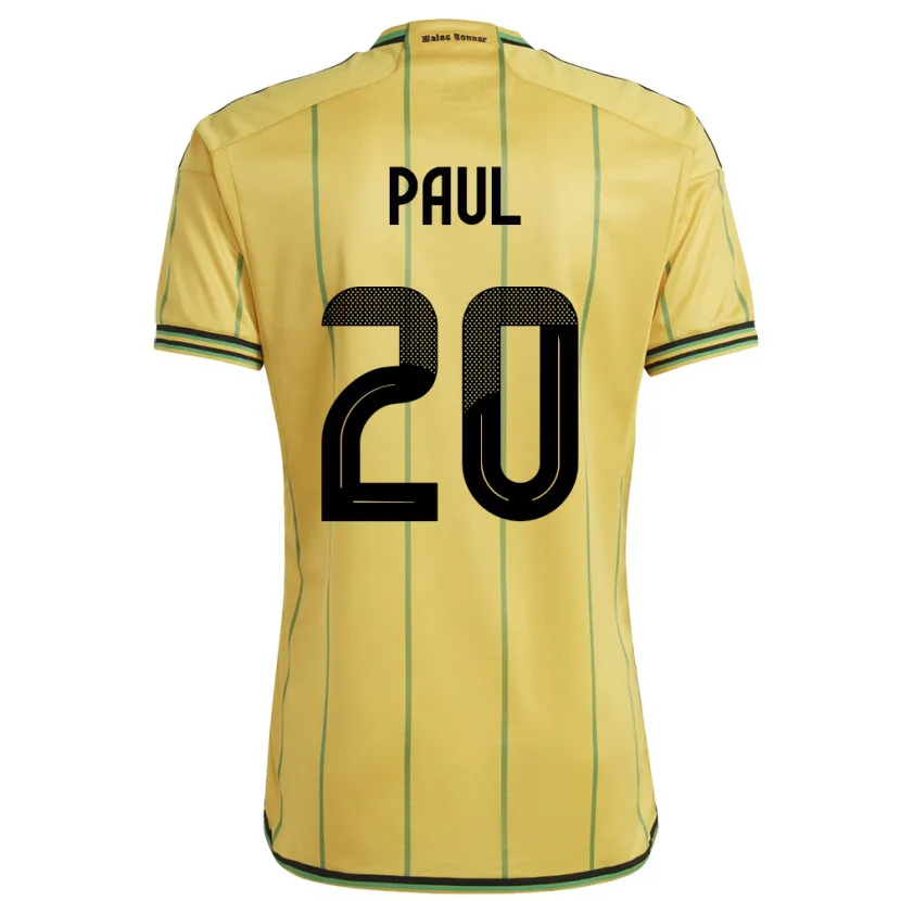 Danxen Dame Jamaica Lachante Paul #20 Gul Hjemmetrøye Drakt Trøye 24-26 Skjorter T-Skjorte