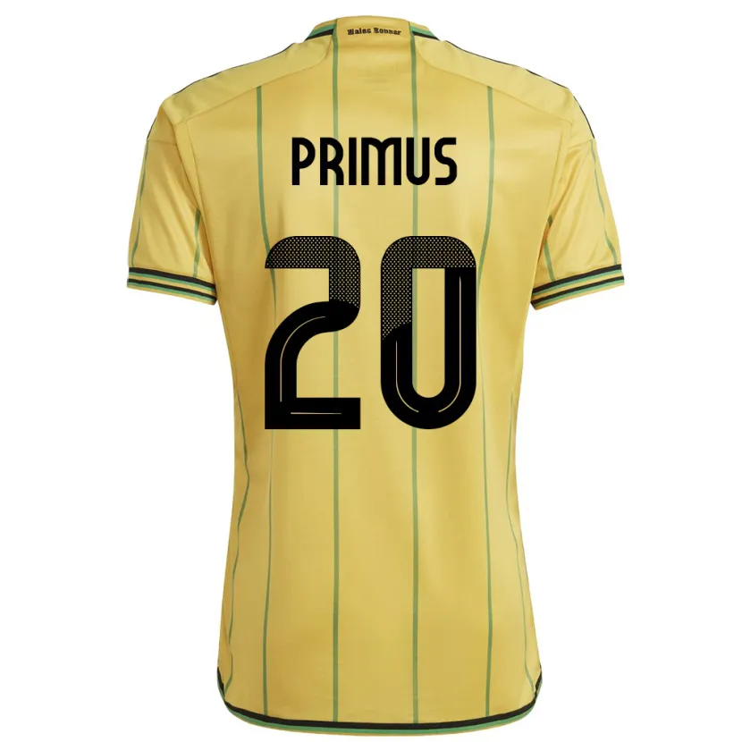 Danxen Dame Jamaica Atlanta Primus #20 Gul Hjemmetrøye Drakt Trøye 24-26 Skjorter T-Skjorte