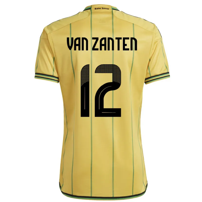Danxen Dame Jamaica Kiki Van Zanten #12 Gul Hjemmetrøye Drakt Trøye 24-26 Skjorter T-Skjorte