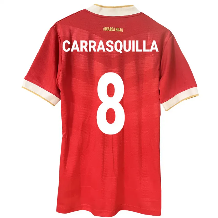 Danxen Dame Panama Adalberto Carrasquilla #8 Rød Hjemmetrøye Drakt Trøye 24-26 Skjorter T-Skjorte