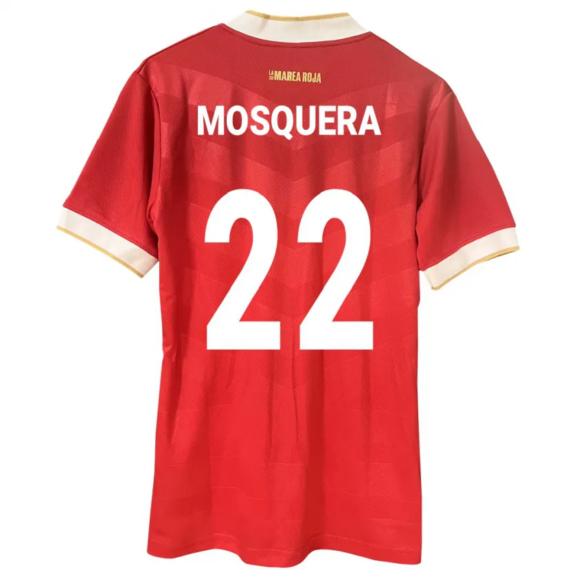 Danxen Dame Panama Orlando Mosquera #22 Rød Hjemmetrøye Drakt Trøye 24-26 Skjorter T-Skjorte