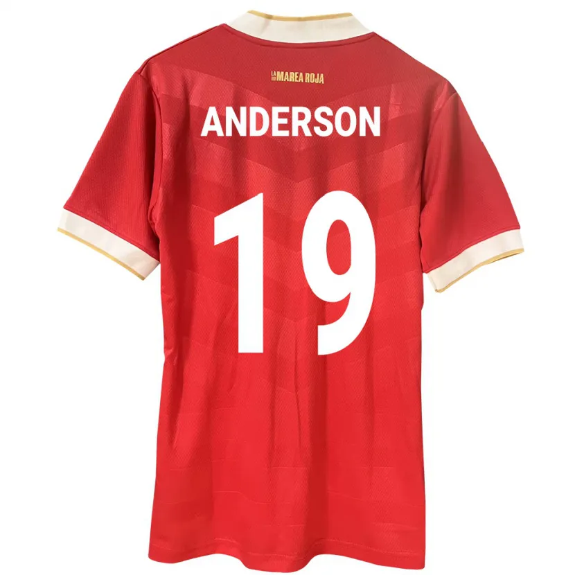 Danxen Dame Panama Iván Anderson #19 Rød Hjemmetrøye Drakt Trøye 24-26 Skjorter T-Skjorte