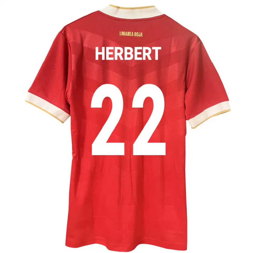 Danxen Dame Panama Antony Herbert #22 Rød Hjemmetrøye Drakt Trøye 24-26 Skjorter T-Skjorte