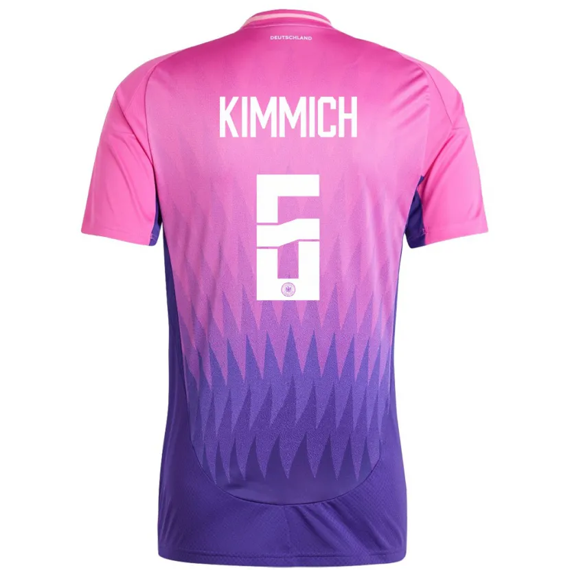 Danxen Dame Tyskland Joshua Kimmich #6 Rosa Lilla Bortetrøye Drakt Trøye 24-26 Skjorter T-Skjorte