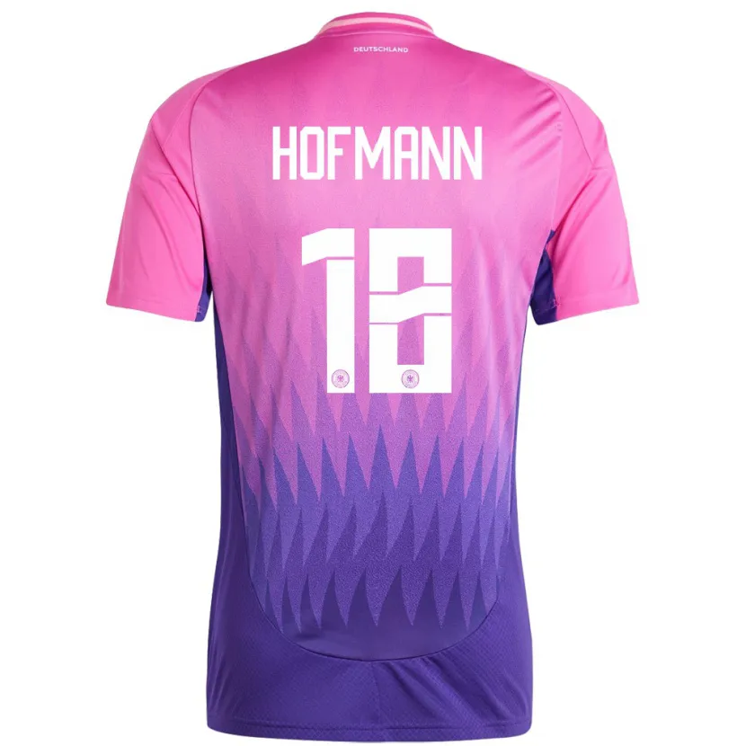 Danxen Dame Tyskland Jonas Hofmann #18 Rosa Lilla Bortetrøye Drakt Trøye 24-26 Skjorter T-Skjorte
