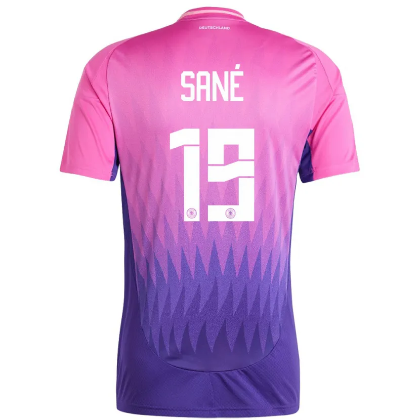 Danxen Dame Tyskland Leroy Sane #19 Rosa Lilla Bortetrøye Drakt Trøye 24-26 Skjorter T-Skjorte