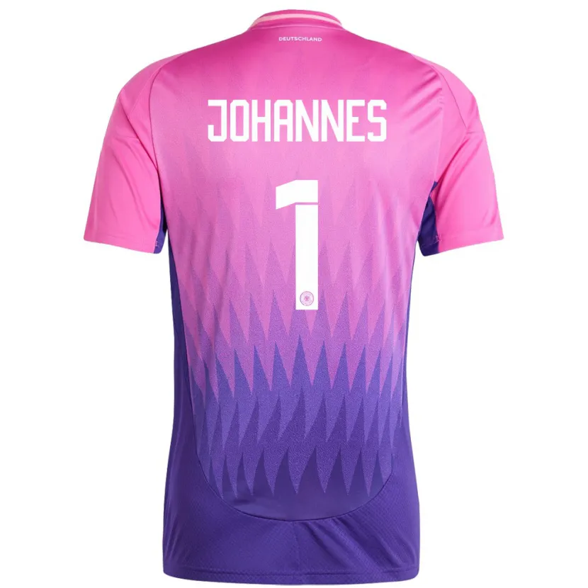 Danxen Dame Tyskland Stina Johannes #1 Rosa Lilla Bortetrøye Drakt Trøye 24-26 Skjorter T-Skjorte
