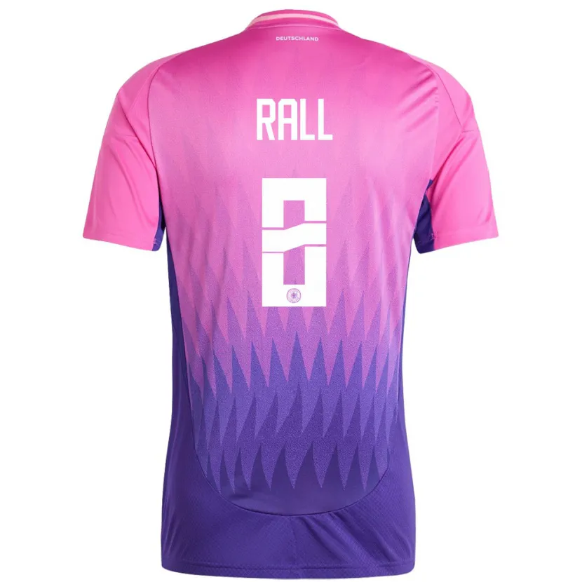 Danxen Dame Tyskland Maximiliane Rall #8 Rosa Lilla Bortetrøye Drakt Trøye 24-26 Skjorter T-Skjorte