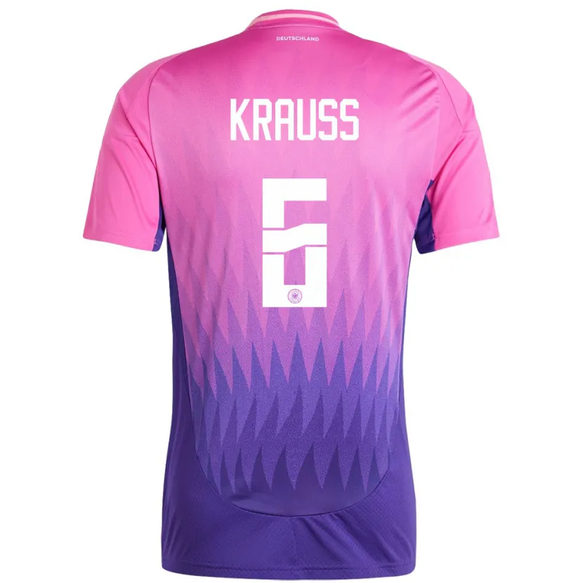 Danxen Dame Tyskland Tom Kraub #6 Rosa Lilla Bortetrøye Drakt Trøye 24-26 Skjorter T-Skjorte