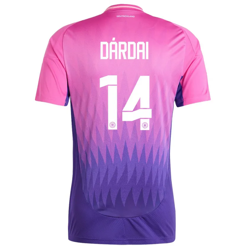 Danxen Dame Tyskland Marton Dardai #14 Rosa Lilla Bortetrøye Drakt Trøye 24-26 Skjorter T-Skjorte