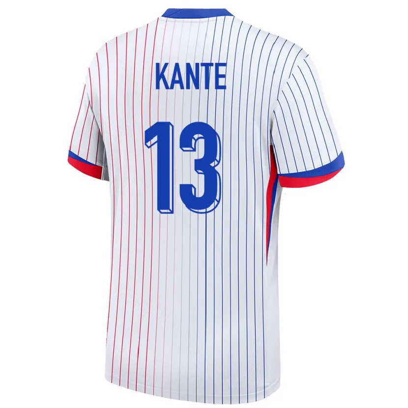 Danxen Dame Frankrike N Golo Kante #13 Hvit Bortetrøye Drakt Trøye 24-26 Skjorter T-Skjorte